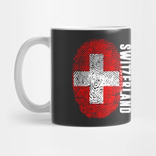 Switzerland Flag Fingerprint My Story DNA Swiss Mug